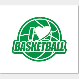 I Love Basketball - Celtic Green Posters and Art